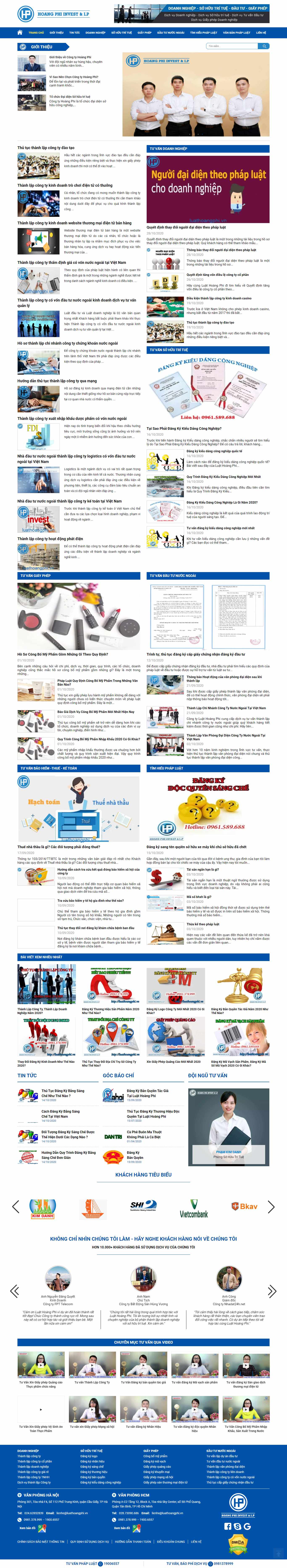 Thiết kế Website web thành lập doanh nghiệp - luathoangphivn
