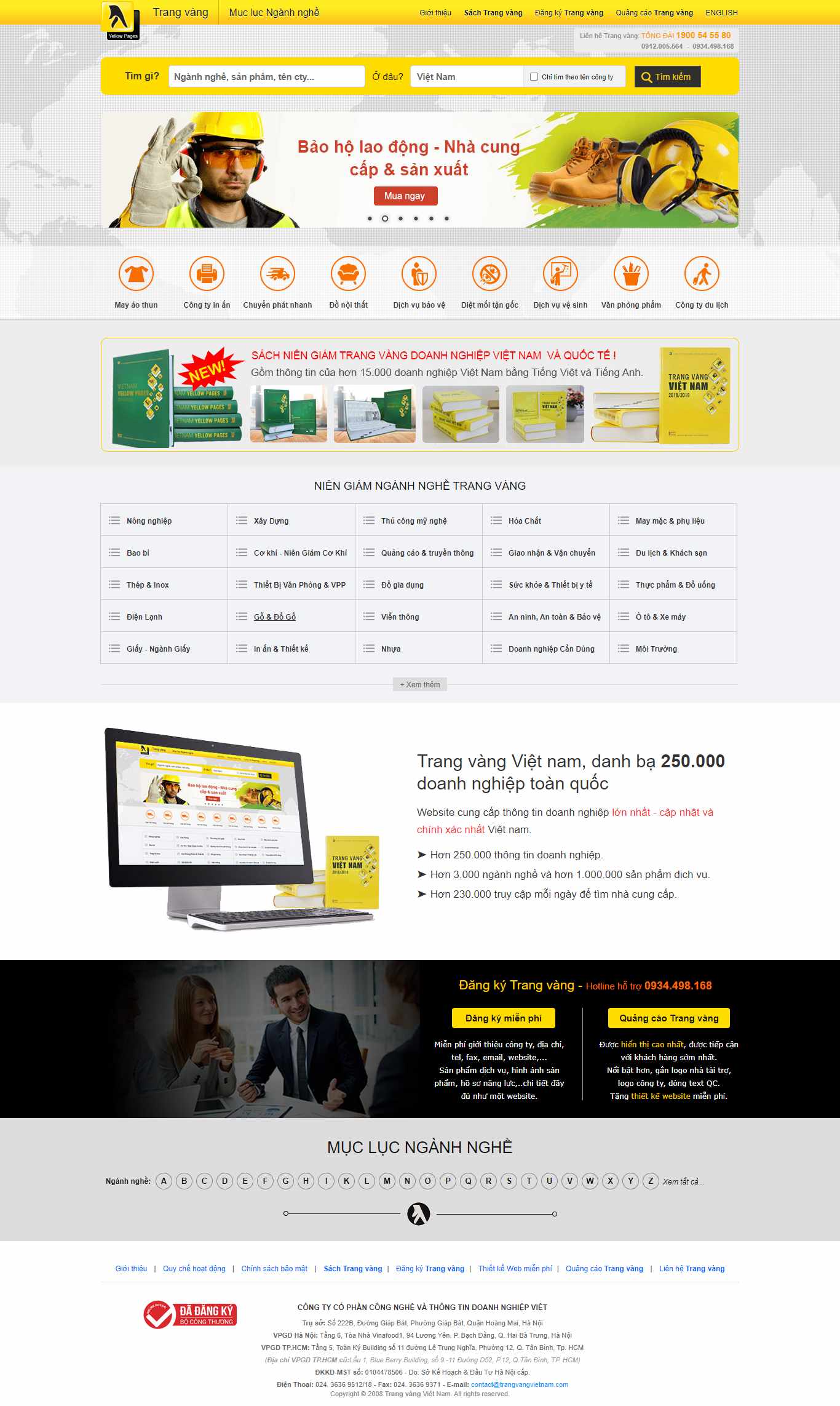Thiết kế Website web thủ công mỹ nghệ - trangvangvietnamcom