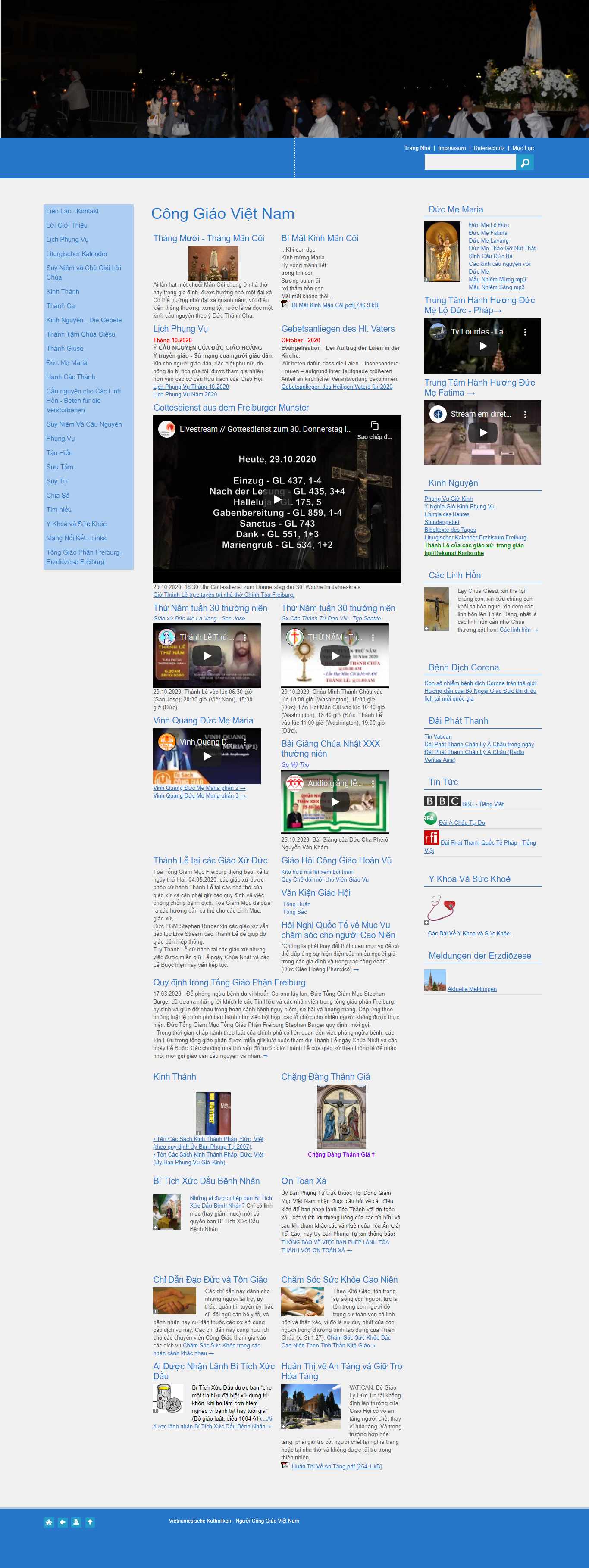 Thiết kế Website web thiên chúa giáo - wwwkath-vietnamesende