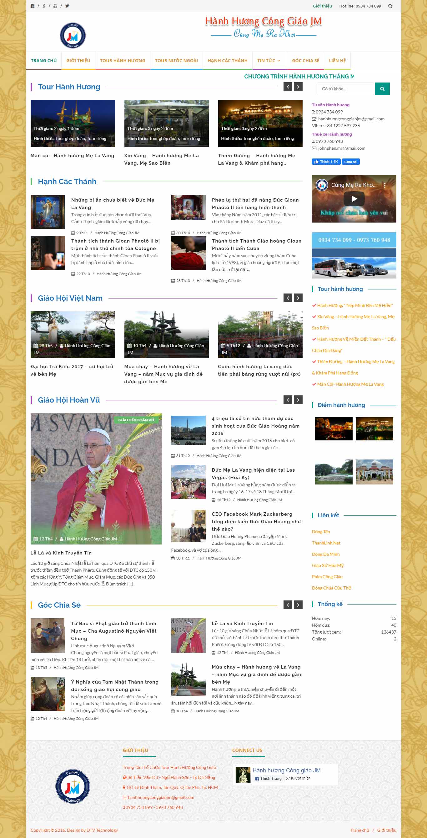 Thiết kế Website web thiên chúa giáo - hanhhuongconggiaoorg