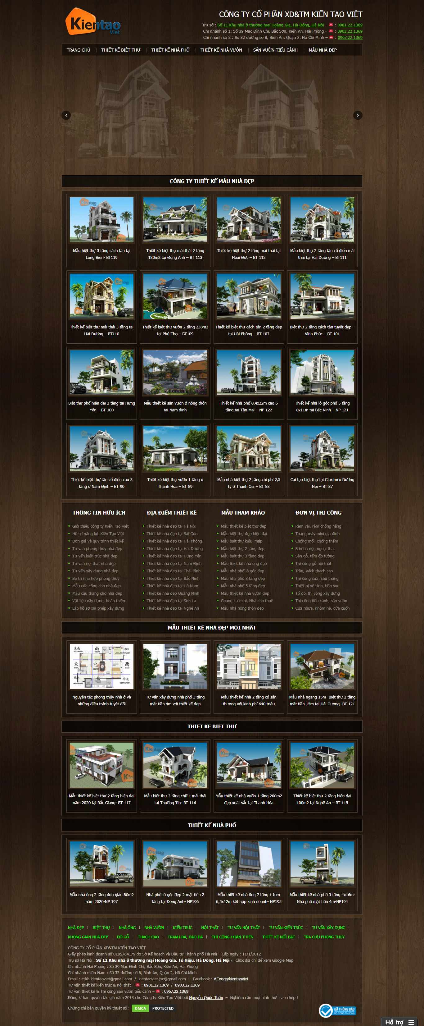 Thiết kế Website web tiểu cảnh sân vườn - nhadepktvvn