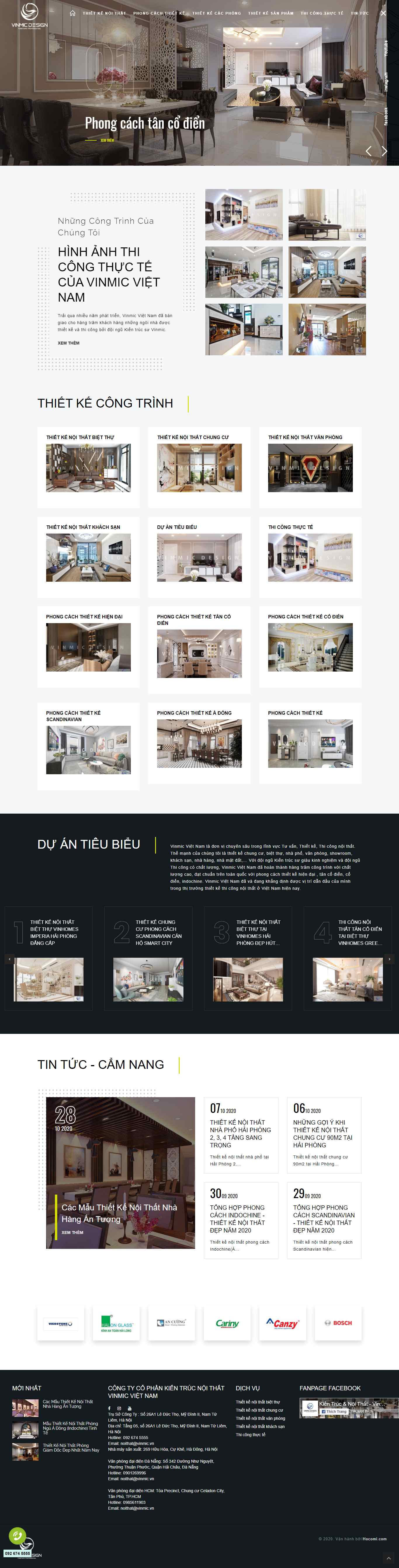 Thiết kế Website web trang chí nội thất - vinmicvn