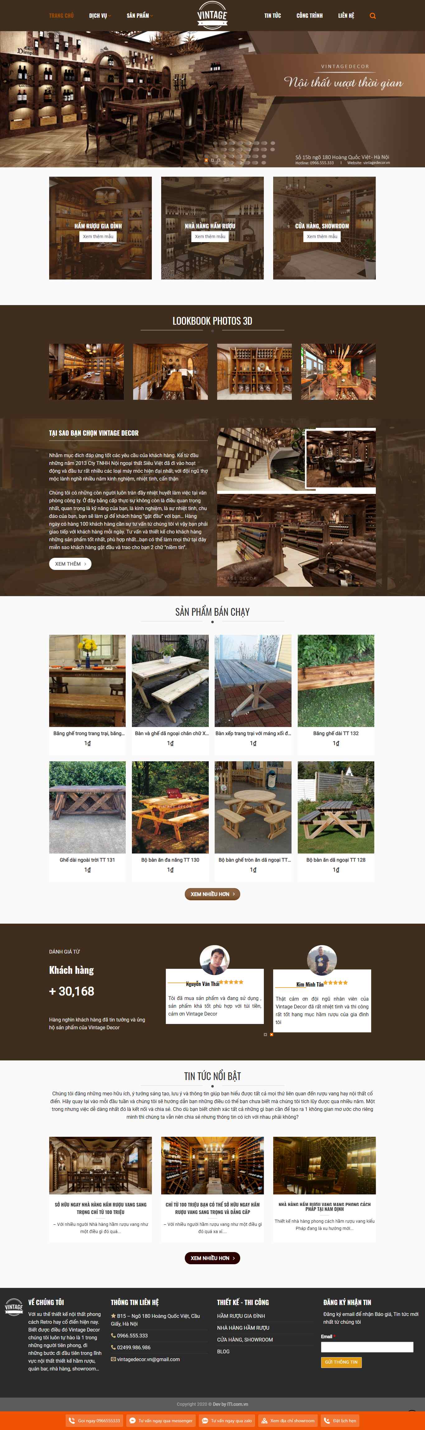 Thiết kế Website web trang chí nội thất - vintagedecorvn