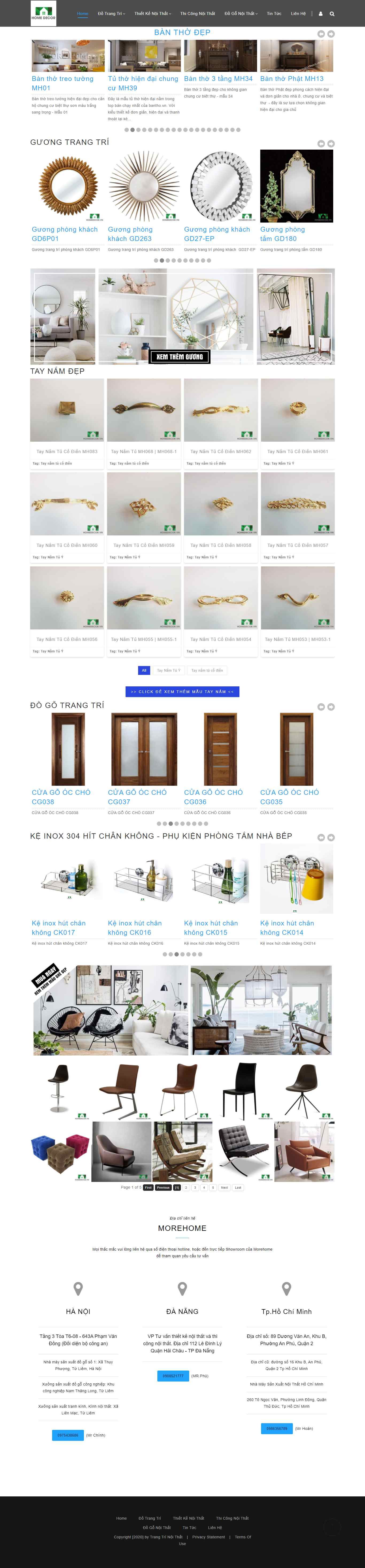 Thiết kế Website web trang chí nội thất - homedecorvn