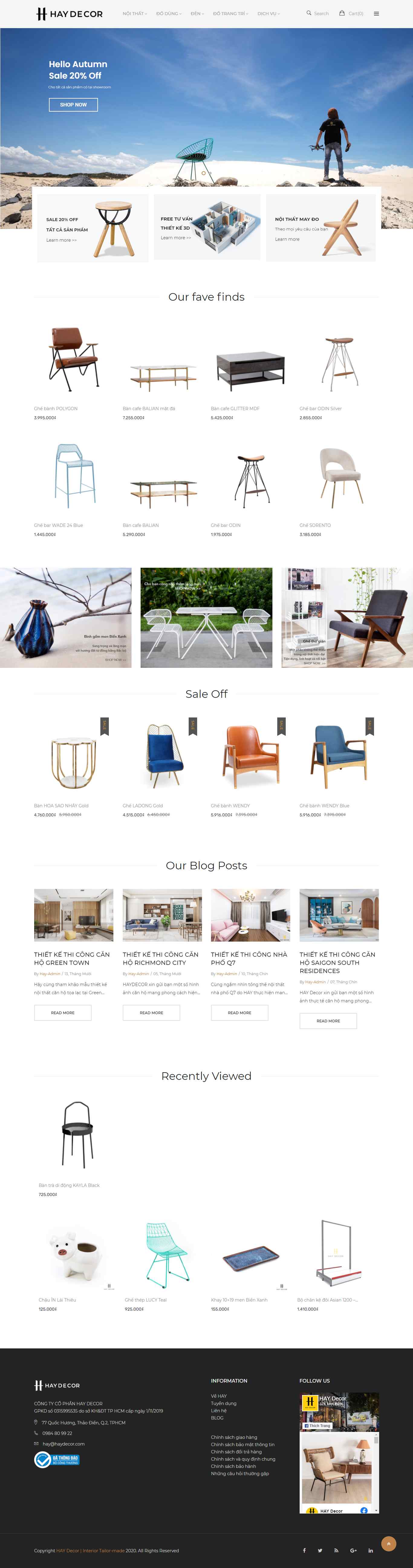 Thiết kế Website web trang chí nội thất - haydecorcom