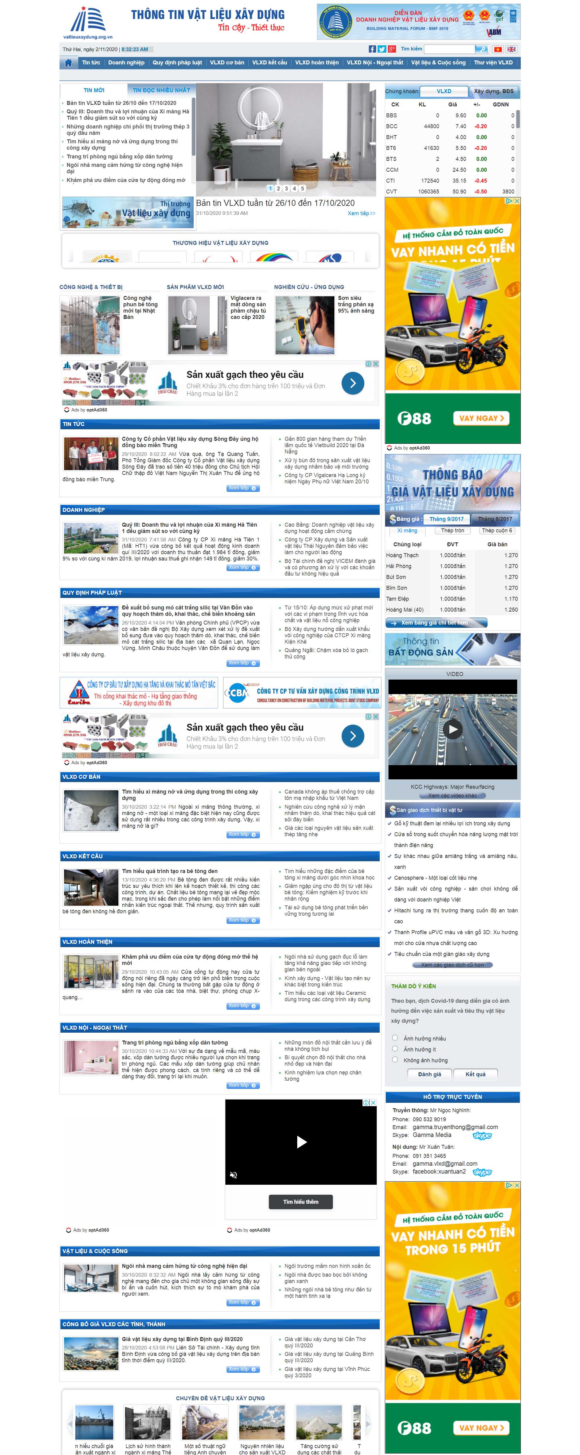 Thiết kế Website web vật liệu xây dựng - vatlieuxaydungorgvn