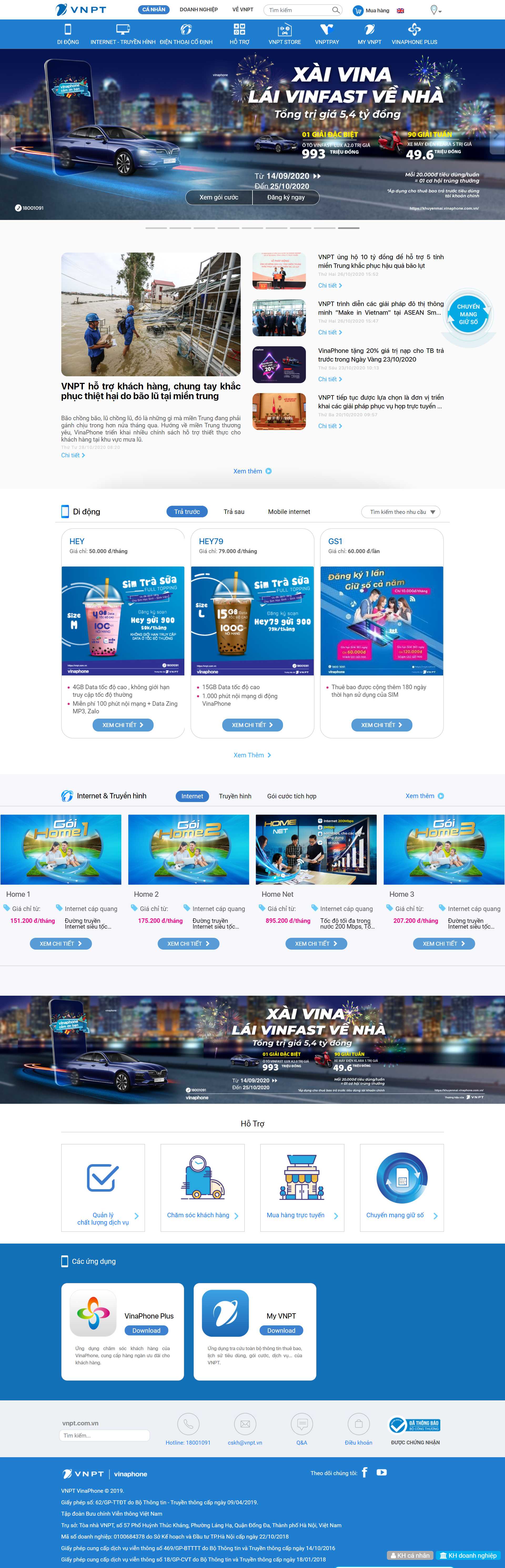 Thiết kế Website web viễn thông - vnptcomvn