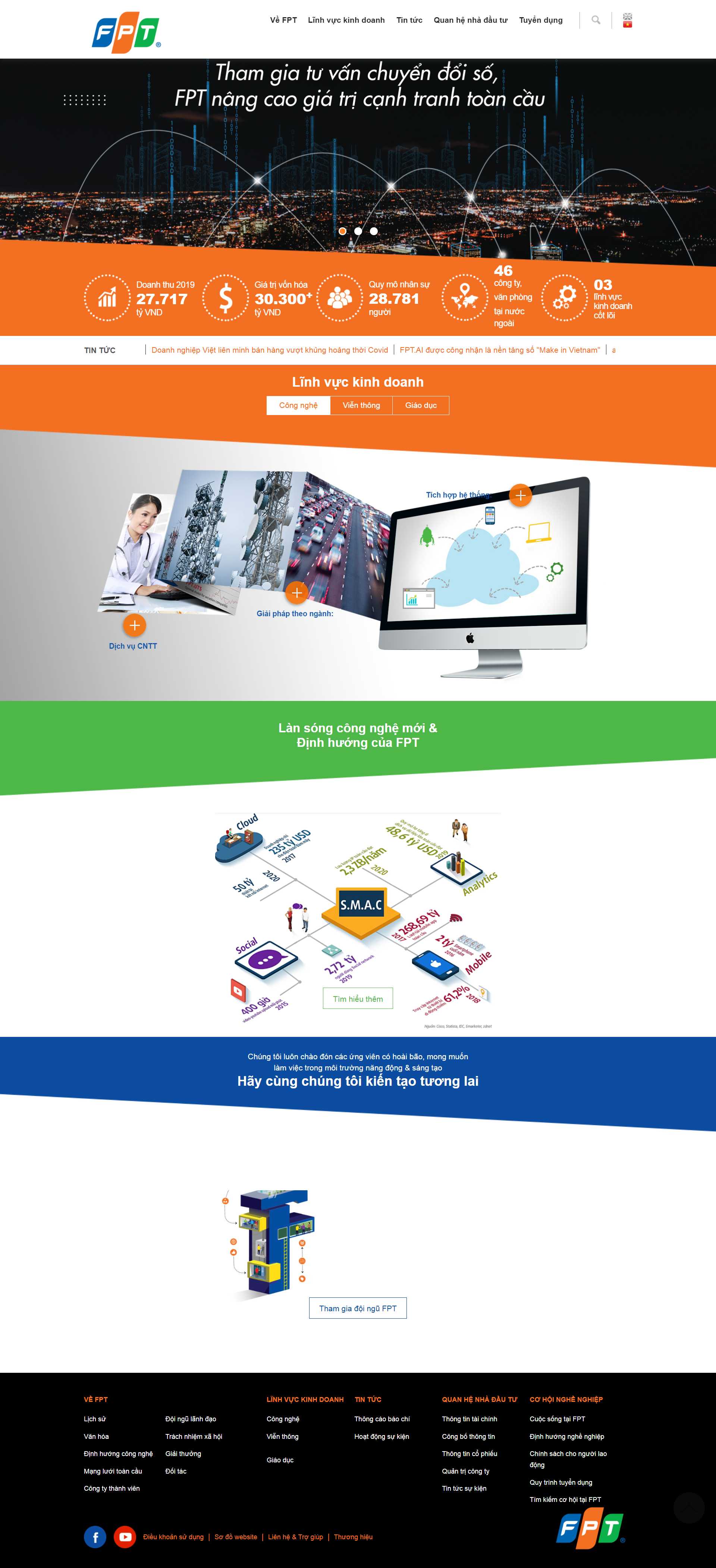 Thiết kế Website web viễn thông - wwwfptcomvn