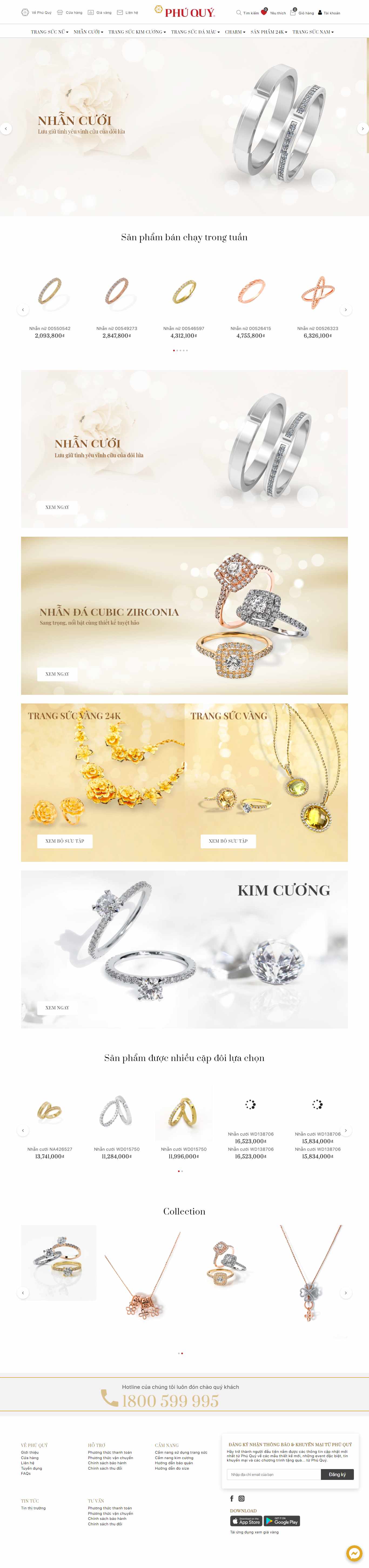 Thiết kế Website web vàng bạc đá quý - phuquycomvn