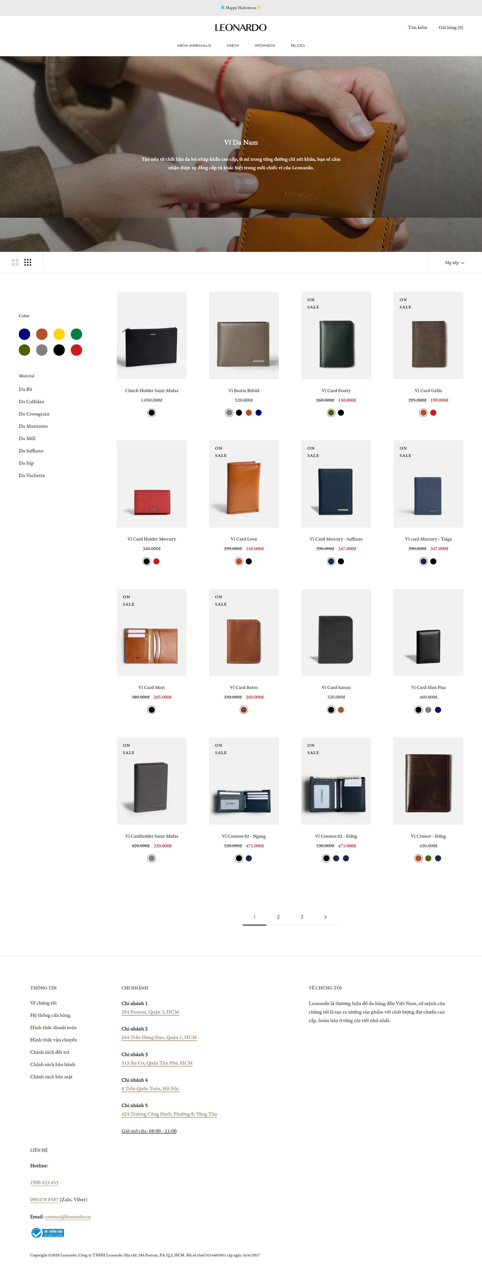 Thiết kế Website web ví da - wwwleonardovn