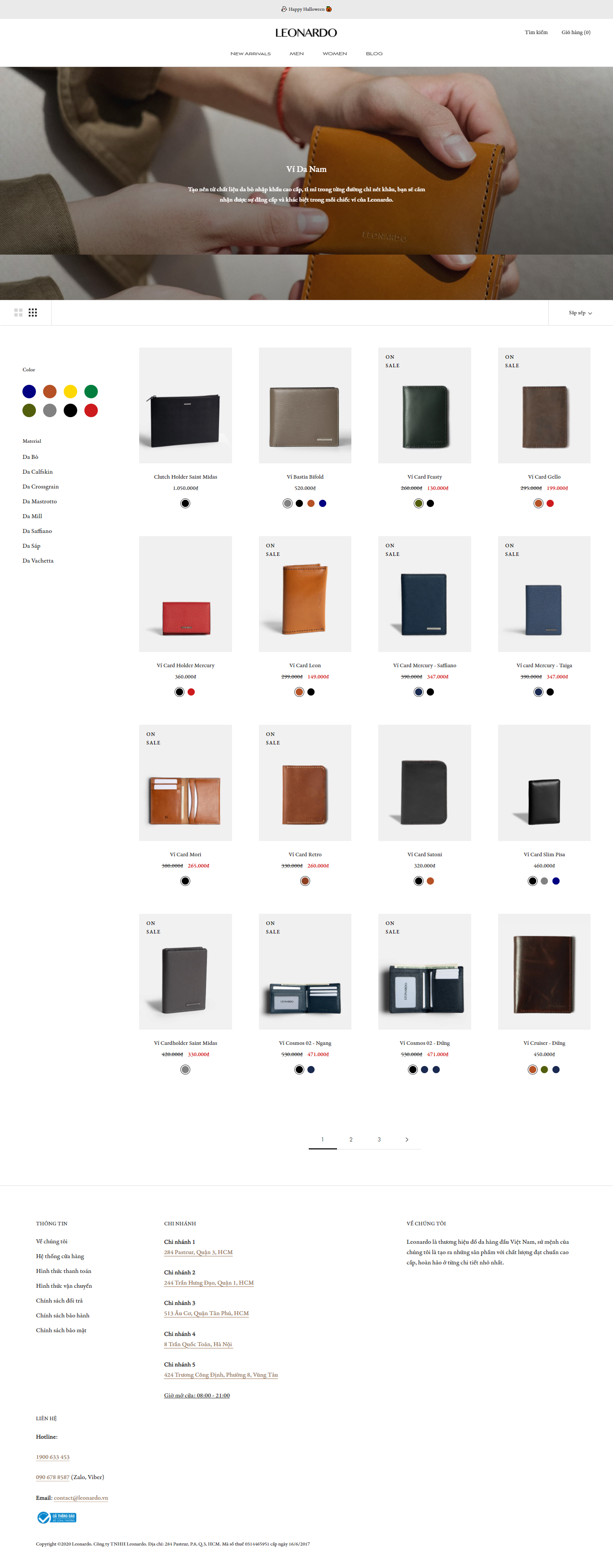 Thiết kế Website web ví da - wwwleonardovn