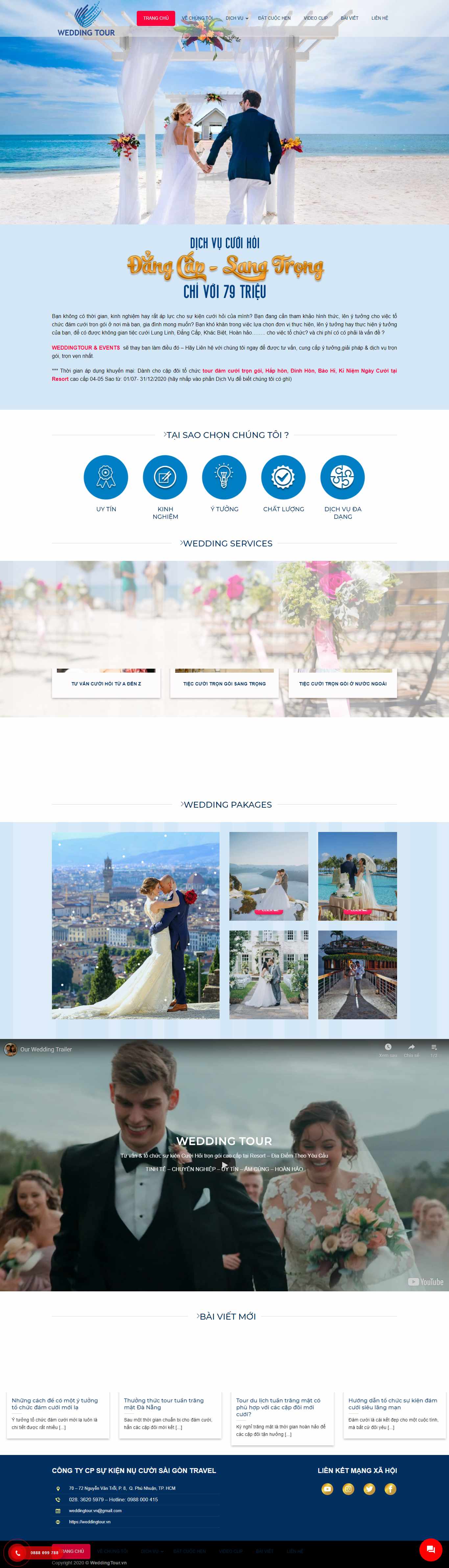 Thiết kế Website web cơ quan nhà nước - weddingtourvn