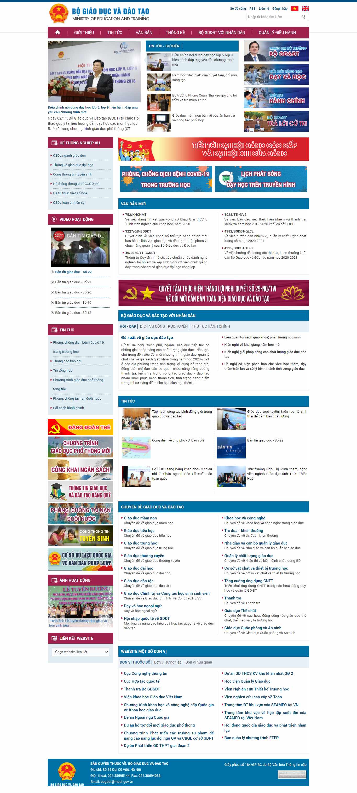 Thiết kế Website web cơ quan nhà nước - moetgovvn