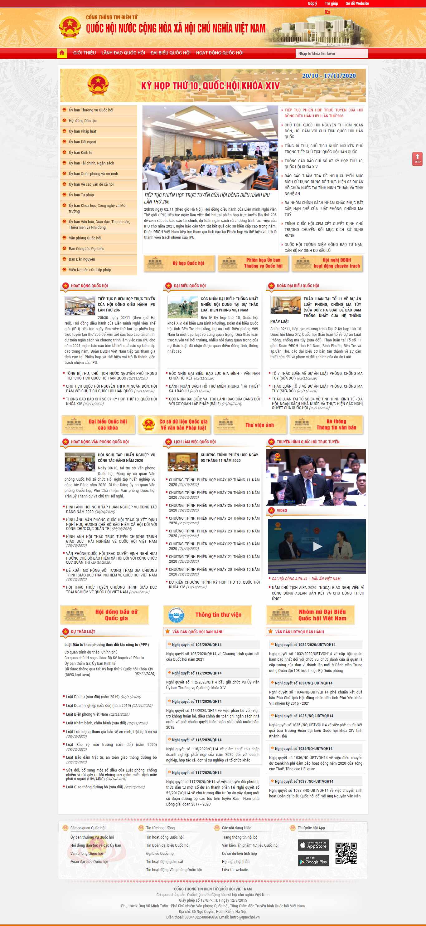 Thiết kế Website web cơ quan nhà nước - quochoivn