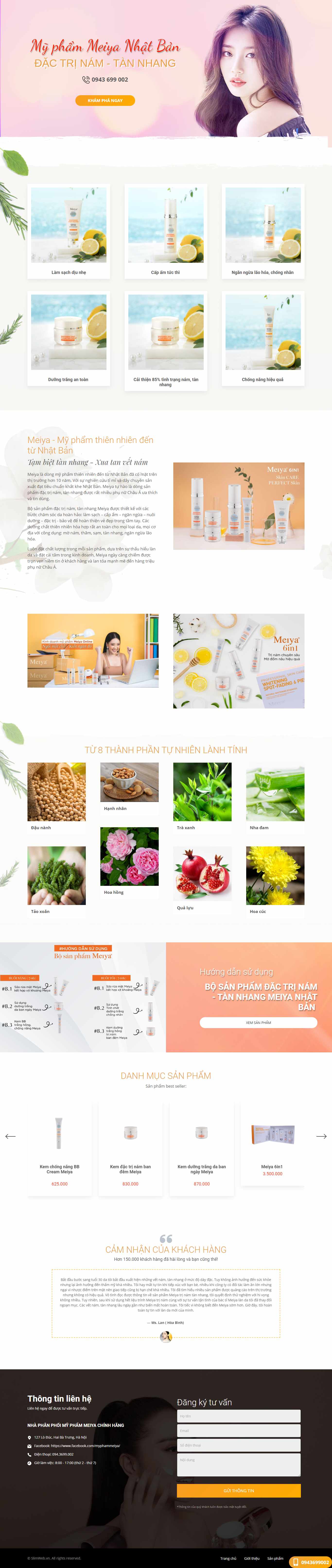 Thiết kế Website web bán mỹ phẩm - myphammeiyavn