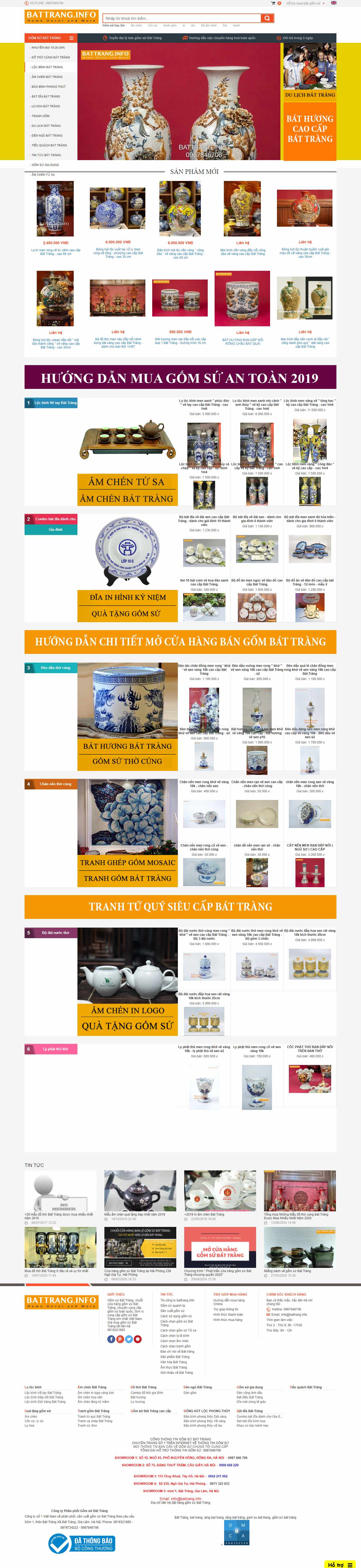 Thiết kế Website web bán đồ gốm sứ - battranginfo