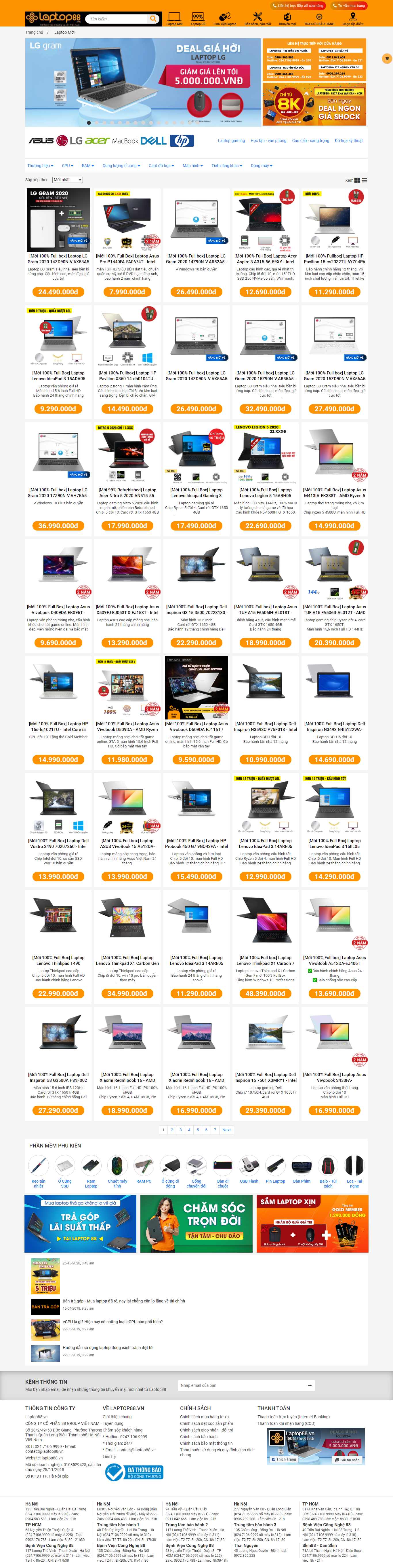 Thiết kế Website web laptop - laptop88vn