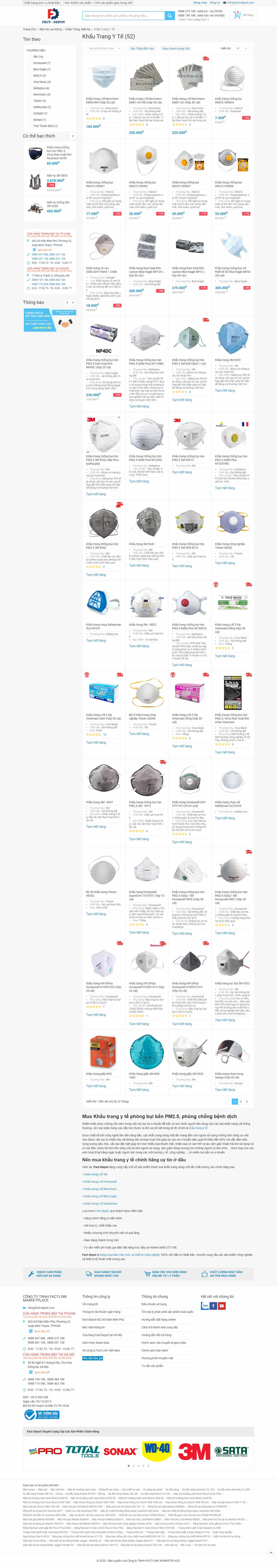 Thiết kế Website web bán khẩu trang y tế - fact-depotcom