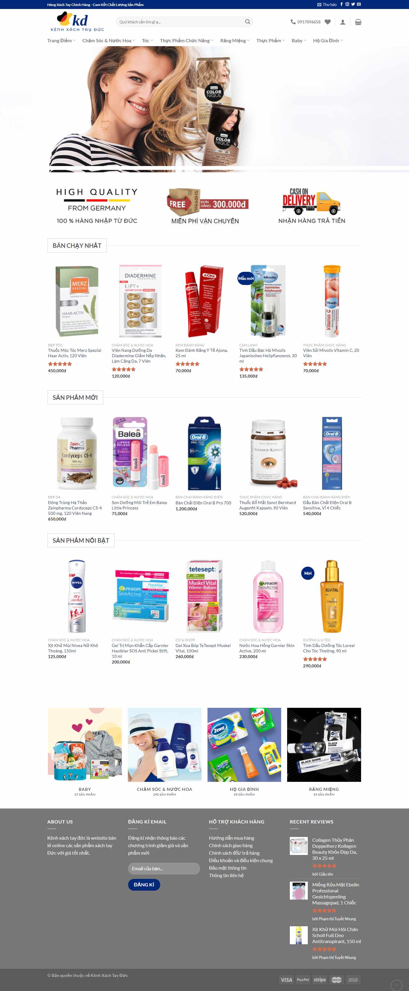 Thiết kế Website web bán hàng xách tay - kenhxachtayduccom