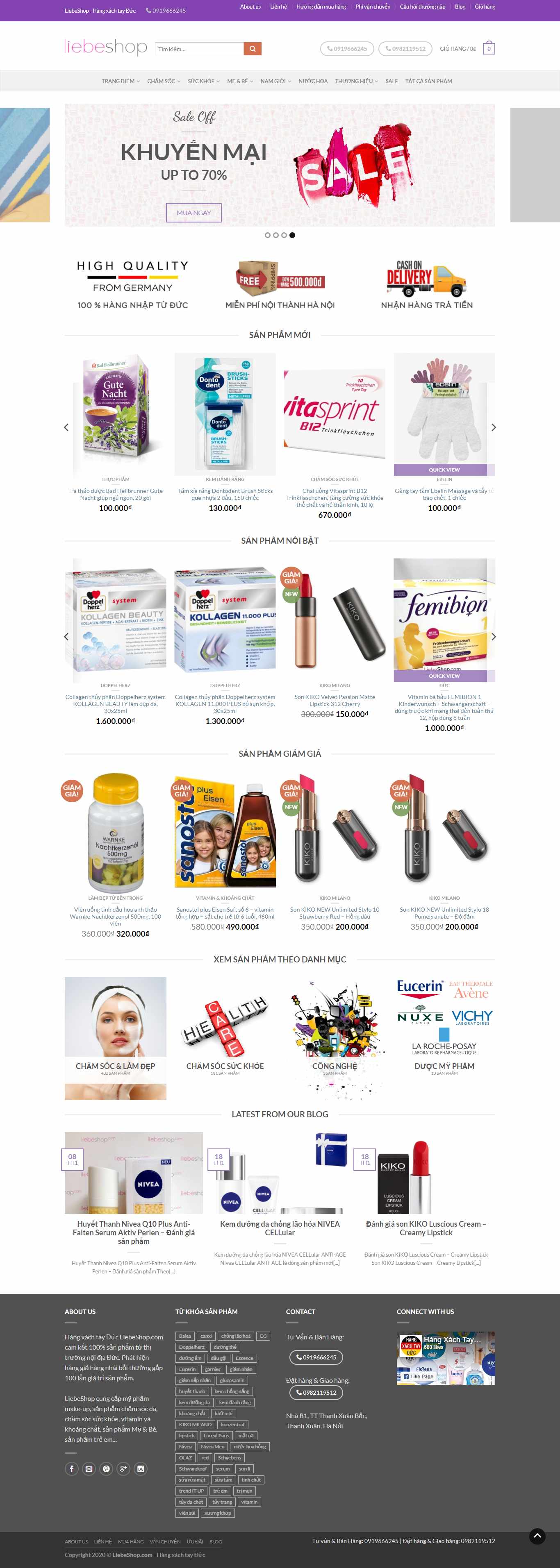 Thiết kế Website web bán hàng xách tay - myphamxachtayducvn