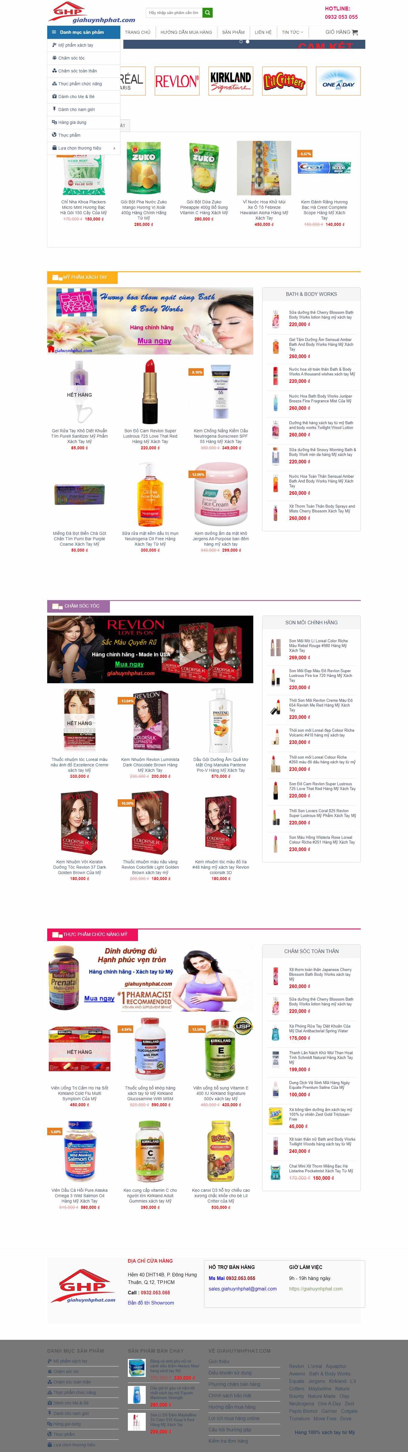 Thiết kế Website web bán hàng xách tay - giahuynhphatcom