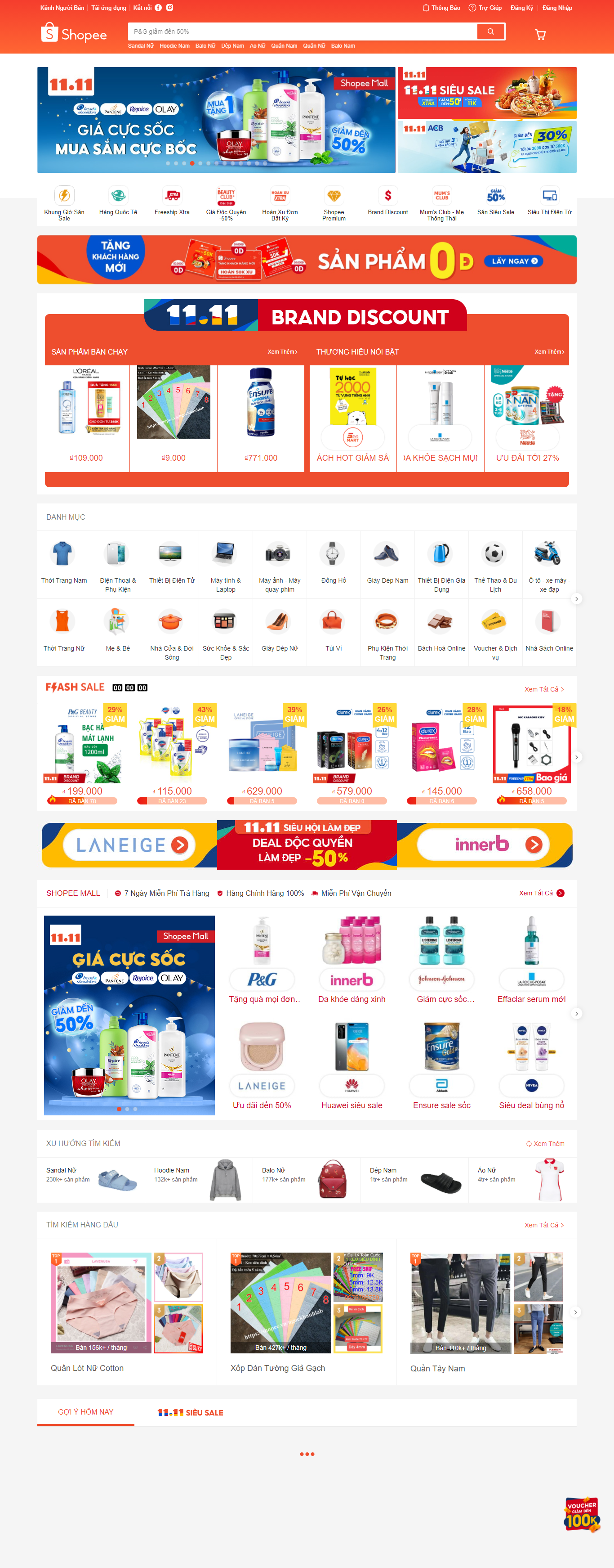 Thiết kế Website web shopee - shopeevn