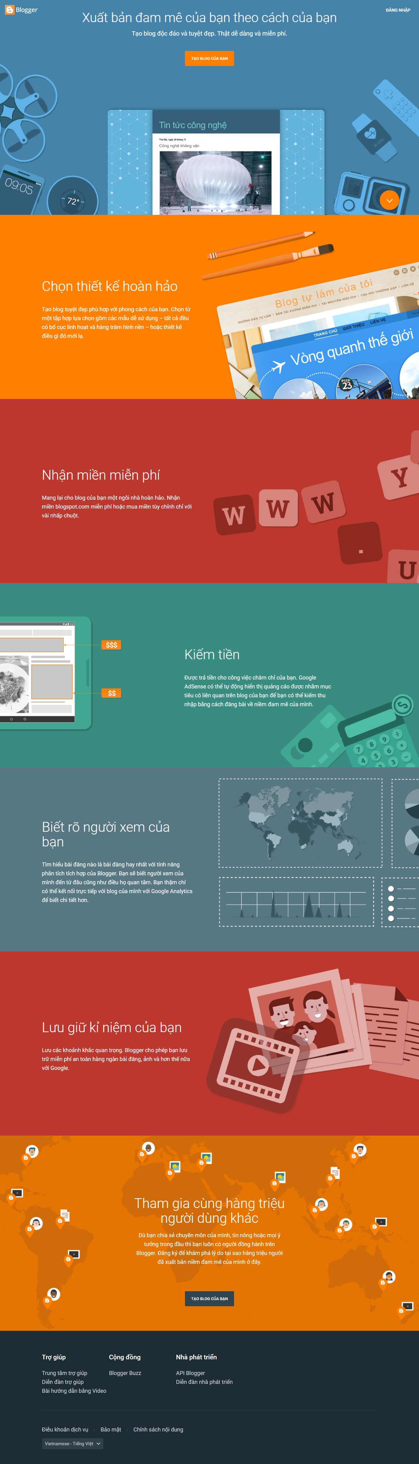 Thiết kế Website web bloger - wwwbloggercom