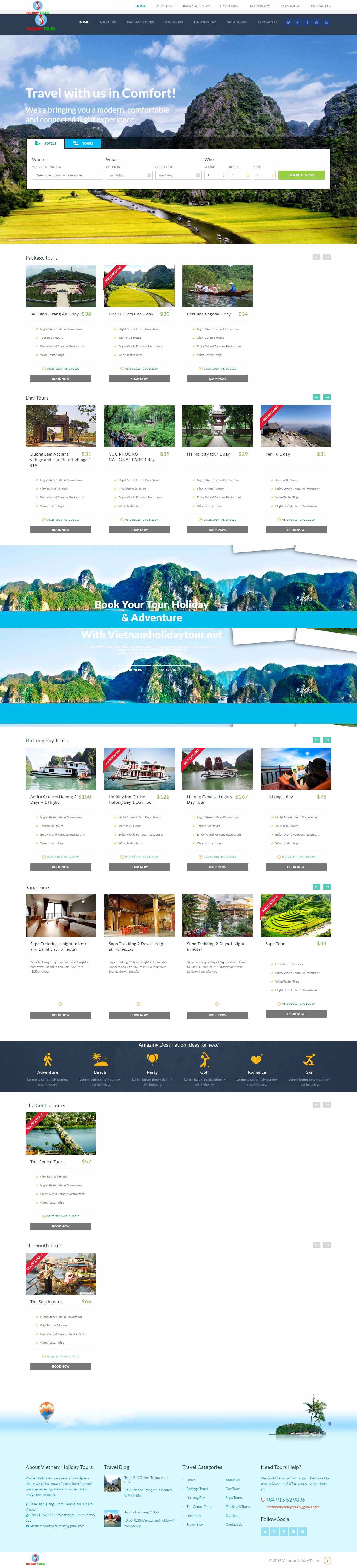 Thiết kế Website web homestay - vietnamholidaytoursnet