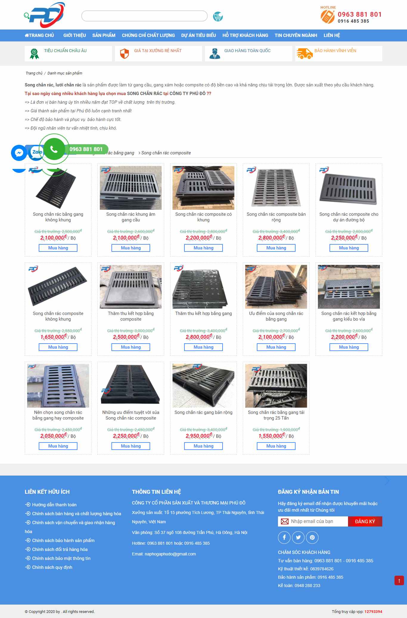 Thiết kế Website web song chắn rác - naphogacomvn