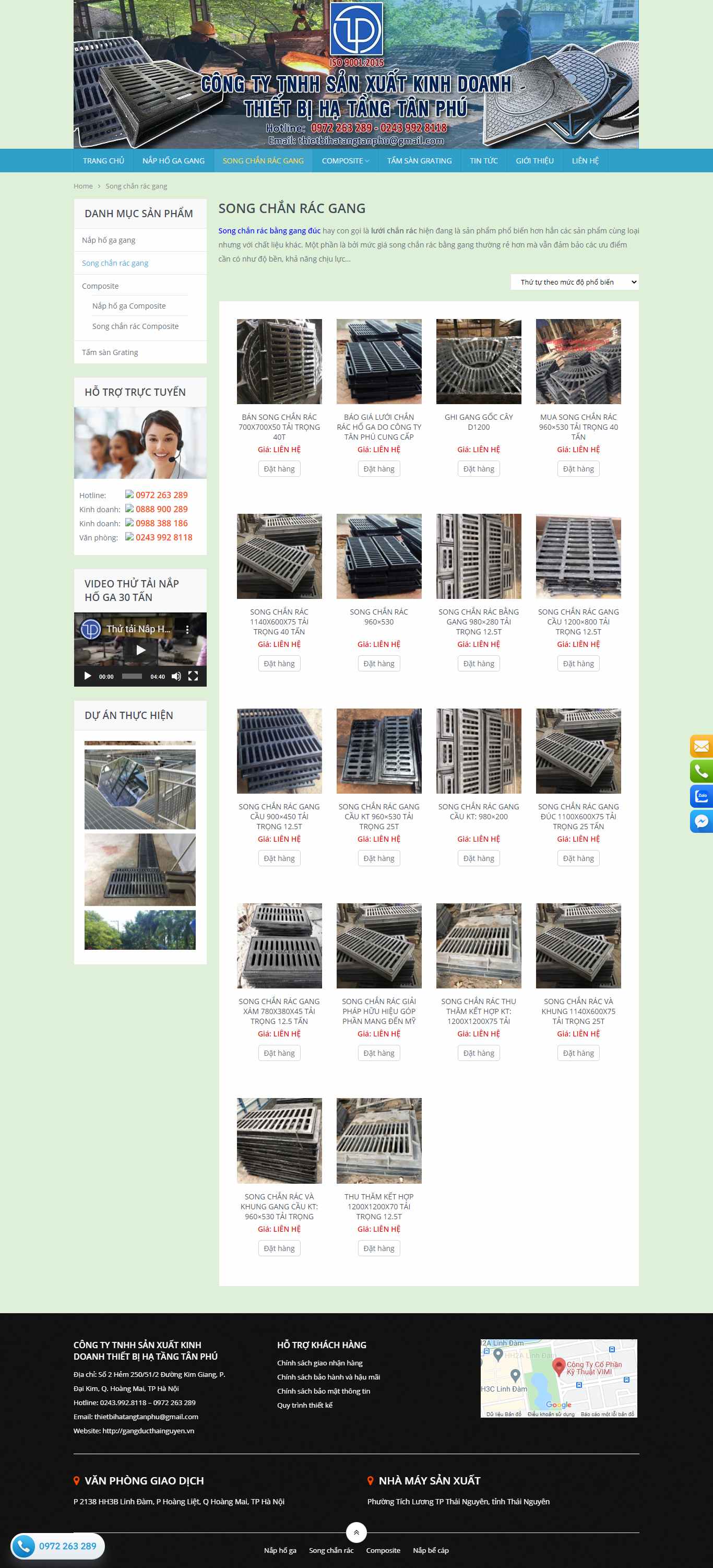 Thiết kế Website web song chắn rác - gangducthainguyenvn