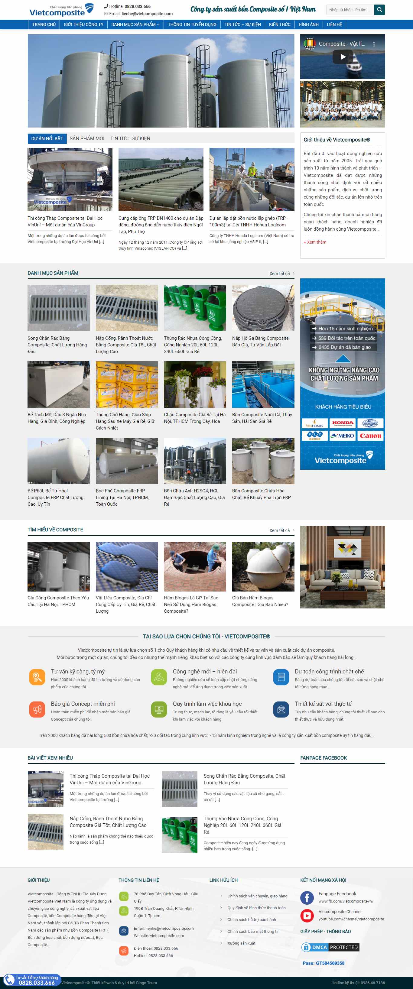 Thiết kế Website web song chắn rác - vietcompositecom