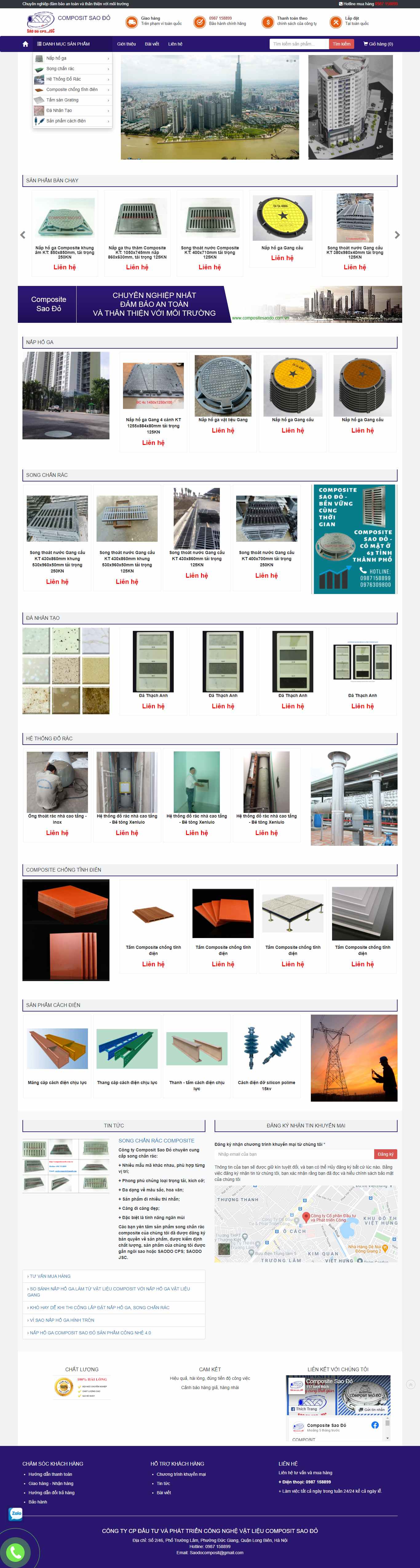 Thiết kế Website web song chắn rác - compositesaodocomvn