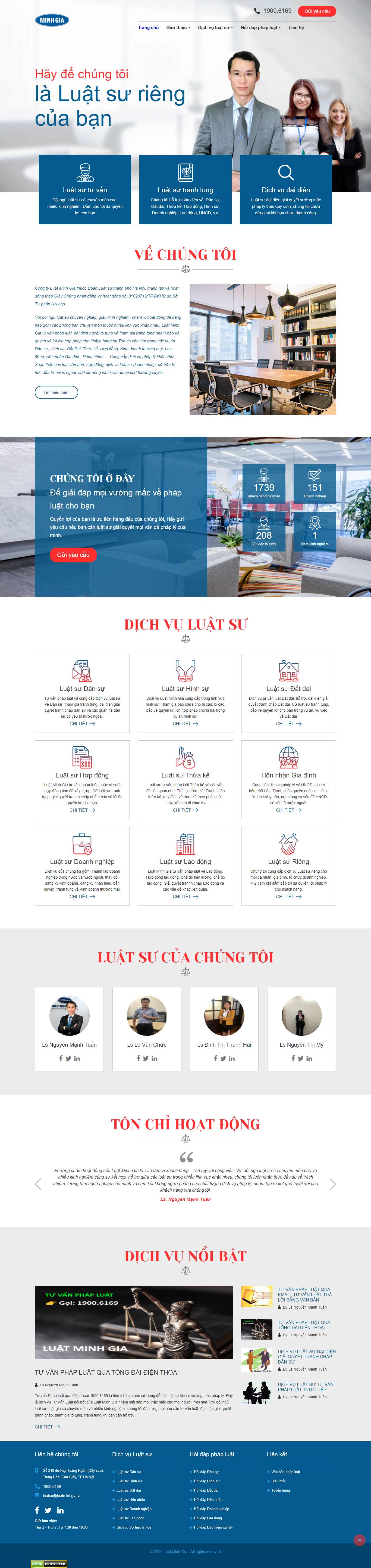 Thiết kế Website web tư vấn luật - luatminhgiacomvn