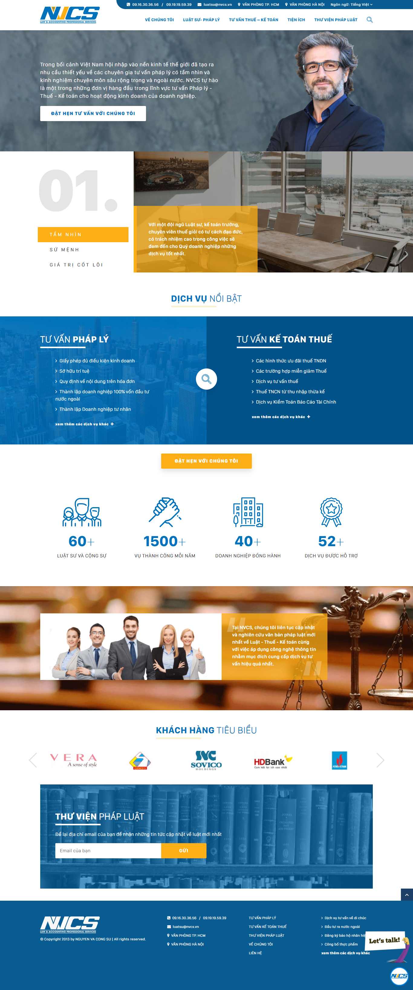 Thiết kế Website web tư vấn luật - nvcsvn