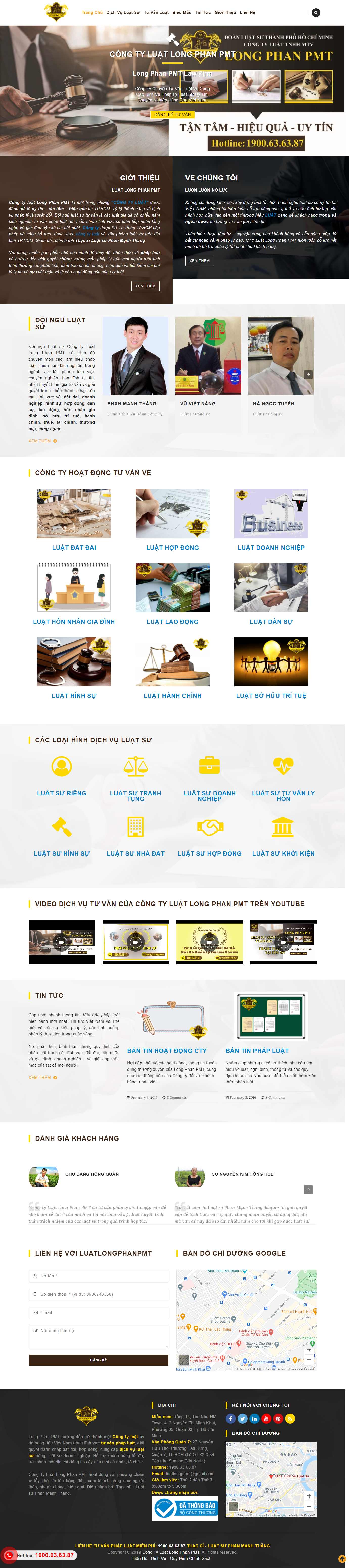 Thiết kế Website web tư vấn luật - luatlongphanvn