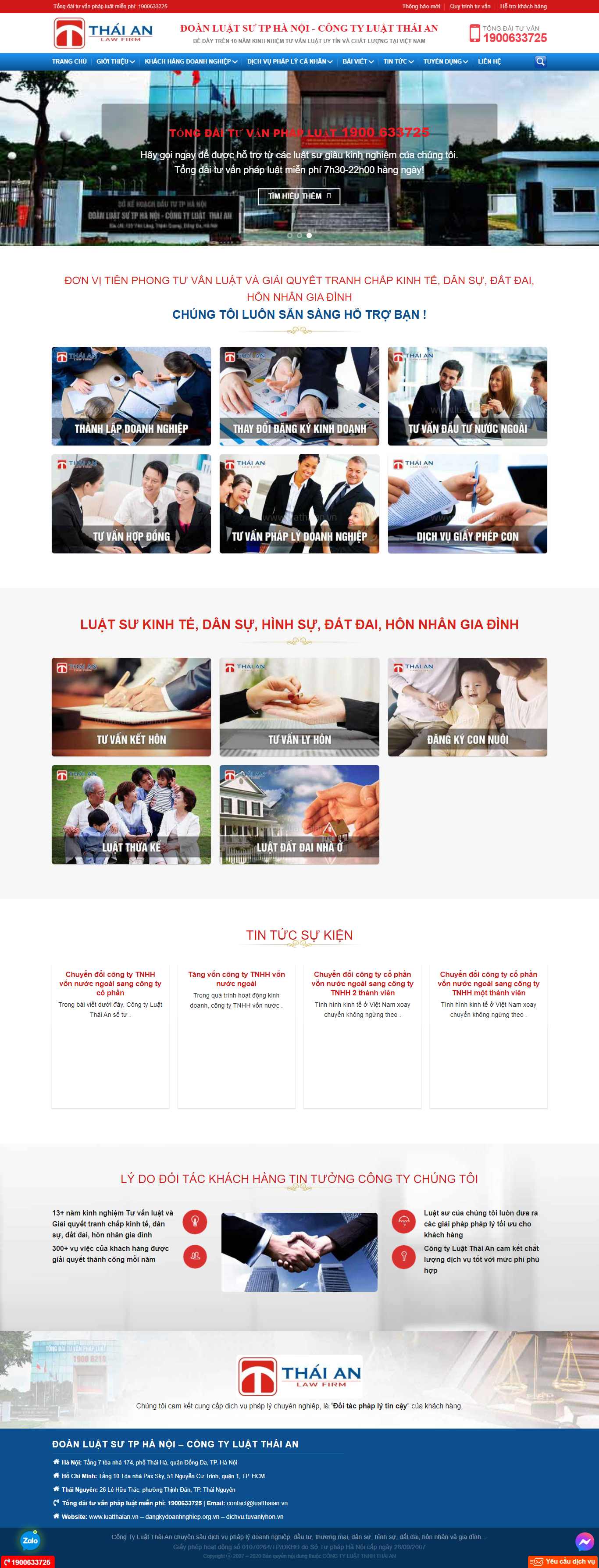 Thiết kế Website web tư vấn luật - luatthaianvn