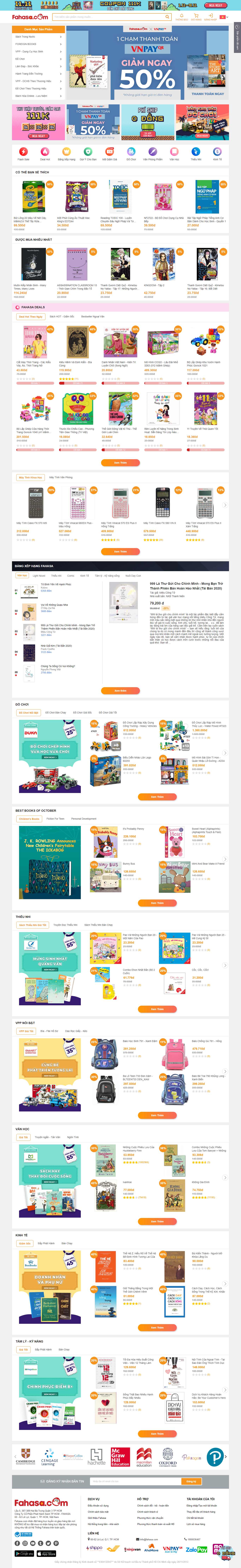 Thiết kế Website web nhà sách online - wwwfahasacom