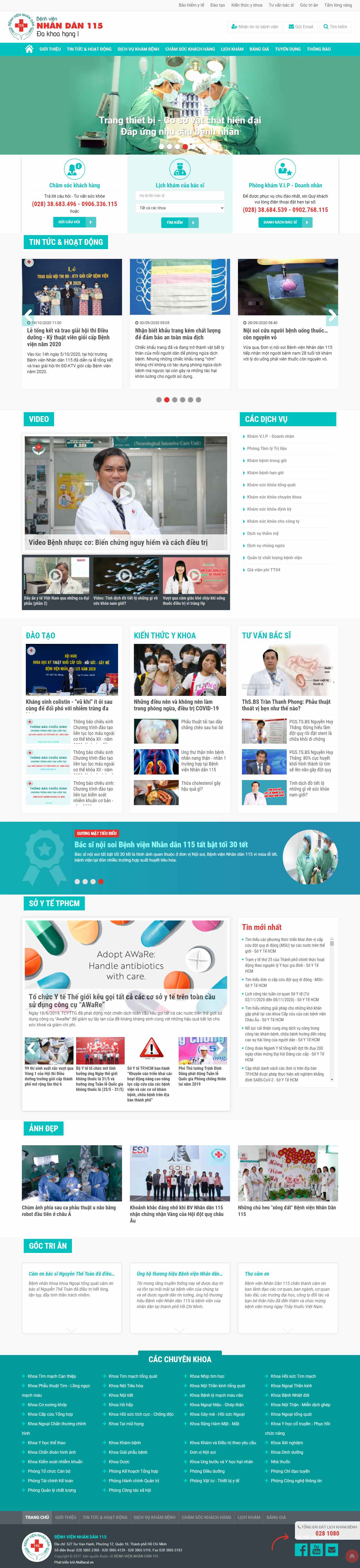 Thiết kế Website web bệnh viện - wwwbenhvien115comvn