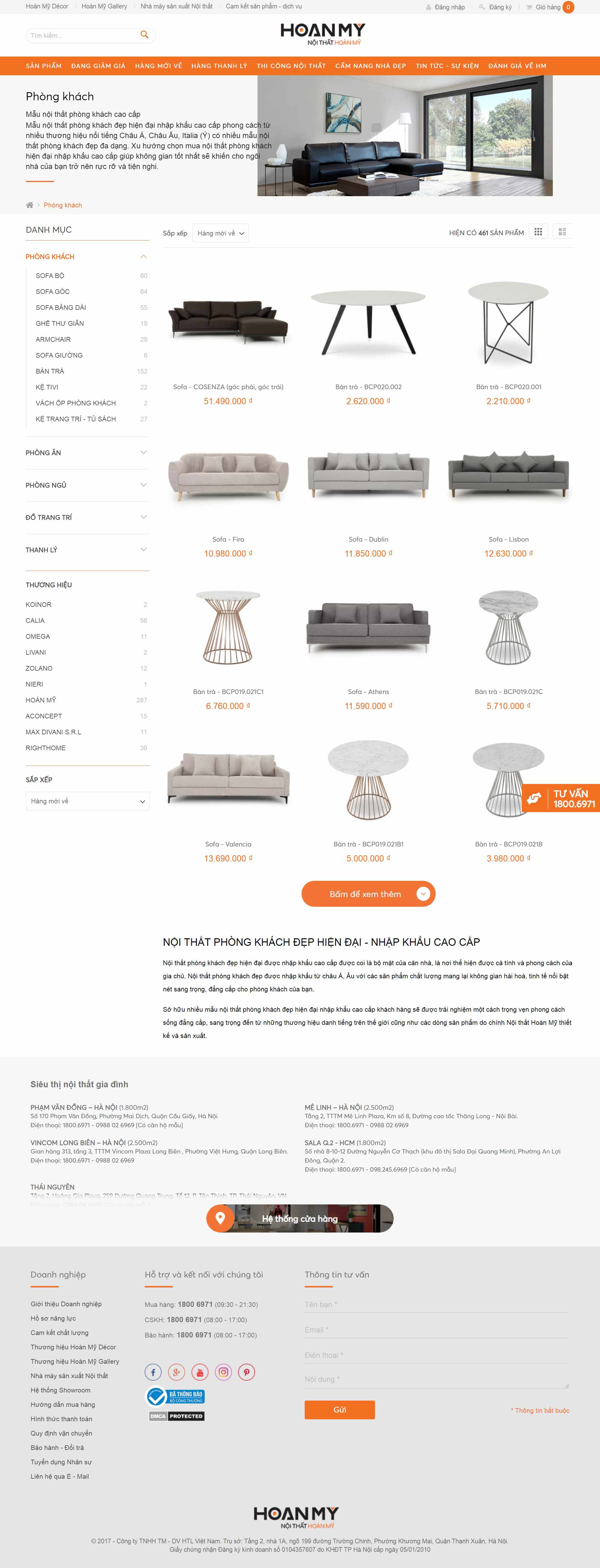 Thiết kế Website web nội thất - wwwnoithathoanmycomvn
