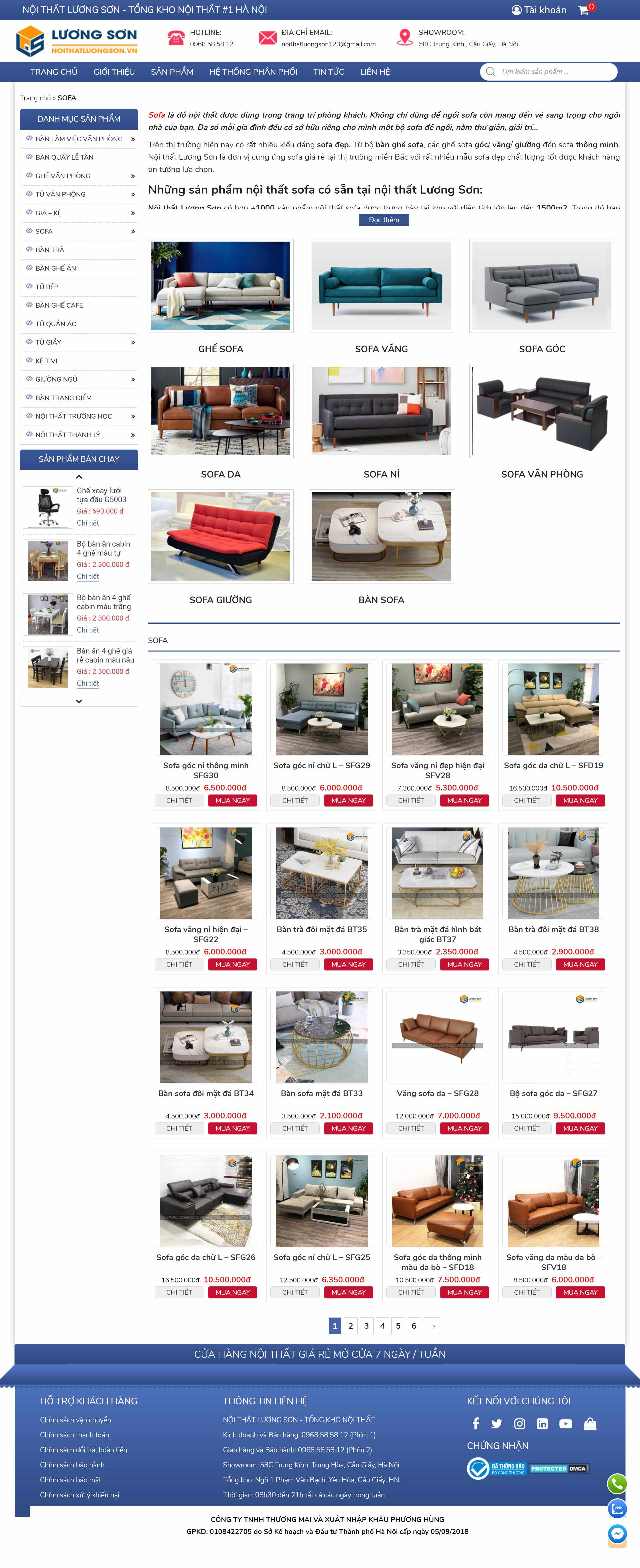 Thiết kế Website web nội thất - noithatluongsonvn