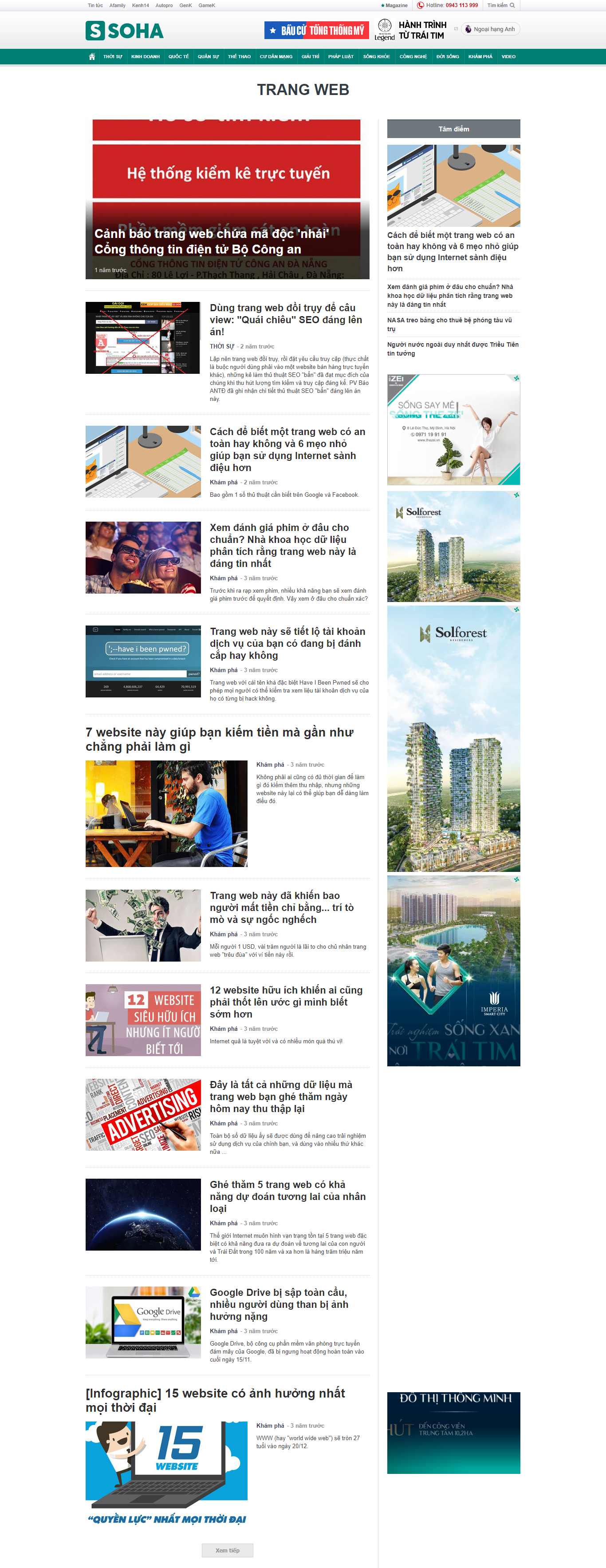 Thiết kế Website web soha - sohavn