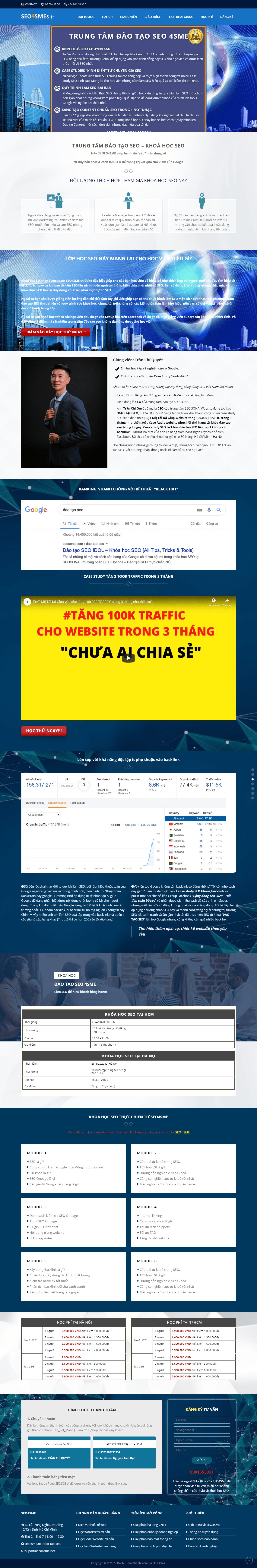 Thiết kế Website web đào tạo seo - seo4smenet
