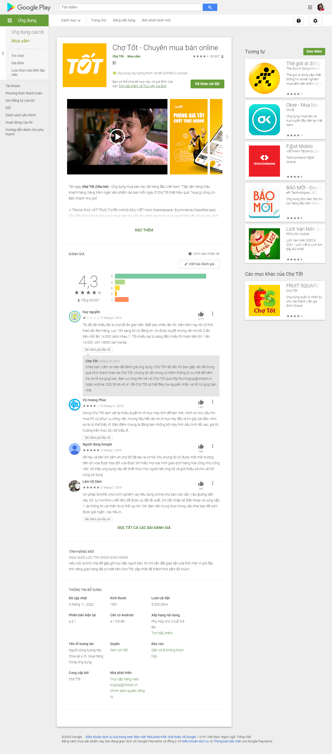 Thiết kế Website web chợ tốt - playgooglecom