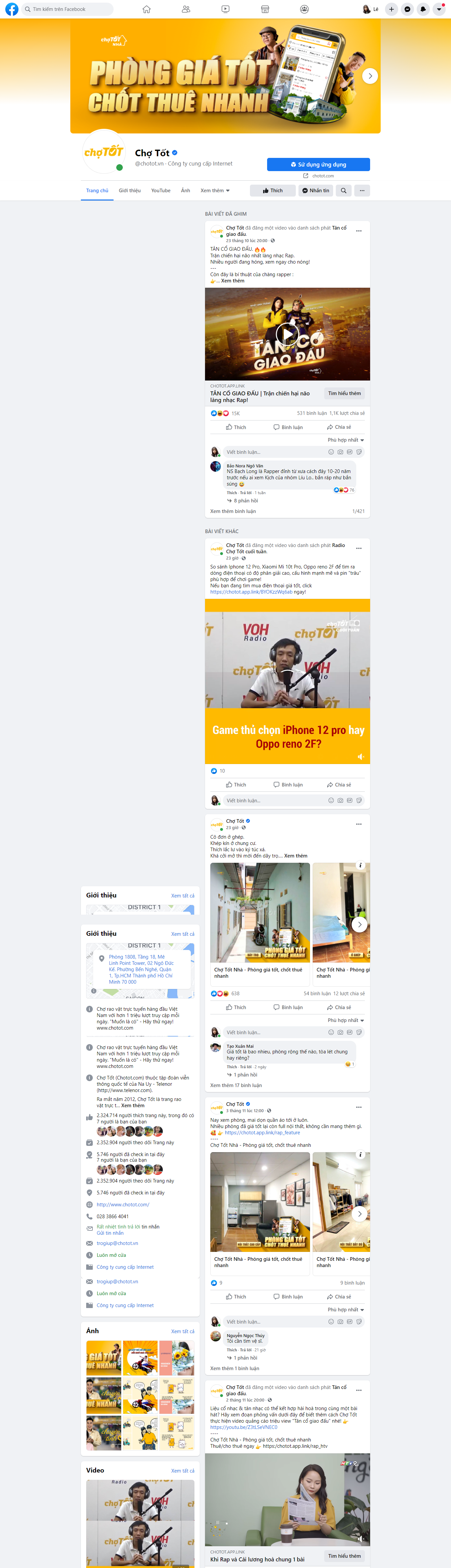 Thiết kế Website web chợ tốt - wwwfacebookcom