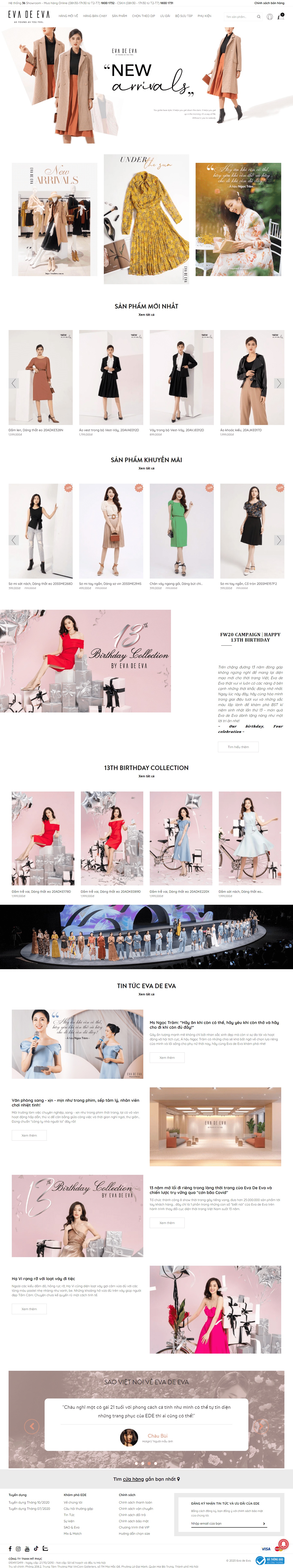 Thiết kế Website web eva - evadeevacomvn
