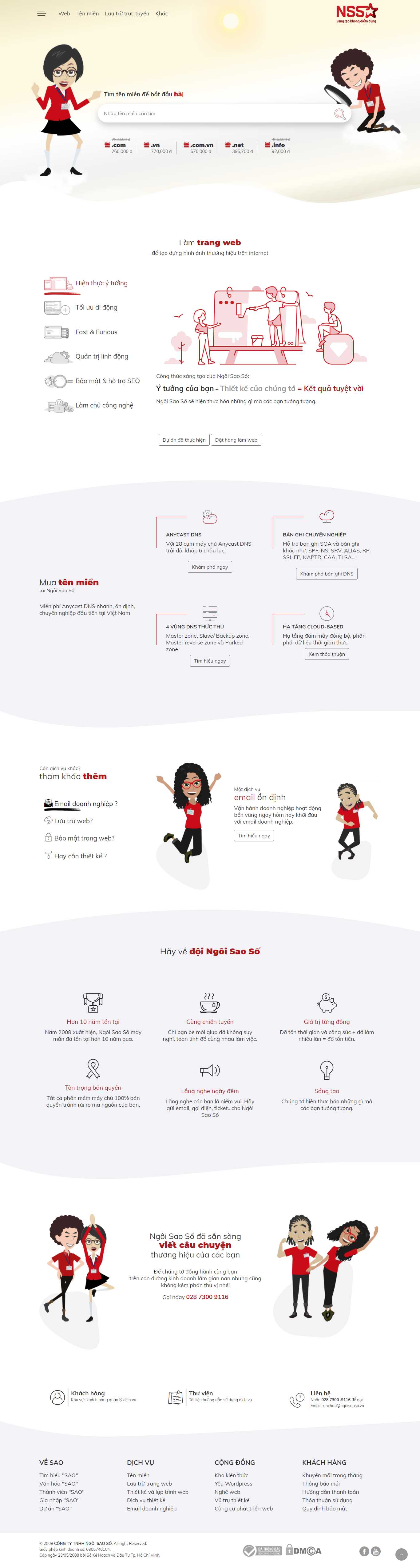 Thiết kế Website web ngôi sao - wwwngoisaosovn