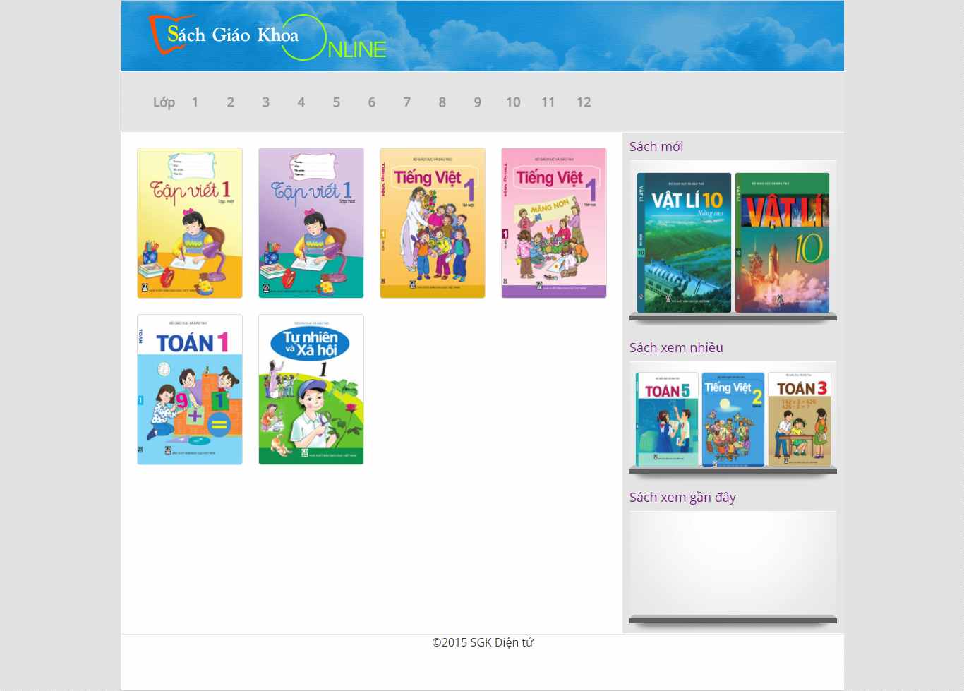 Thiết kế Website web sách giáo khoa - sgkeduvn