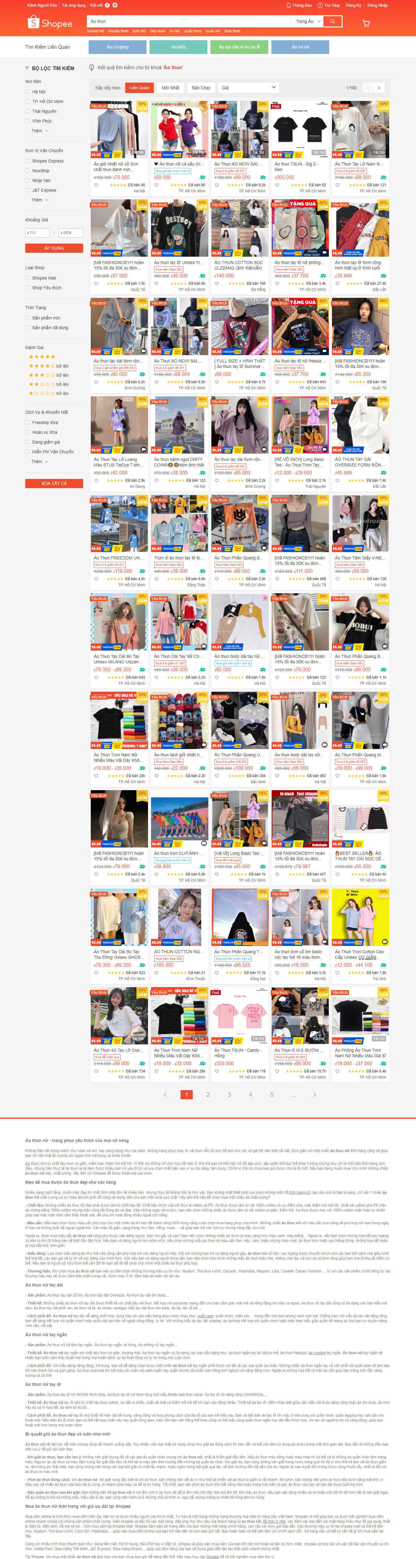 [shop] Thiết kế Website web áo thun - shopeevn