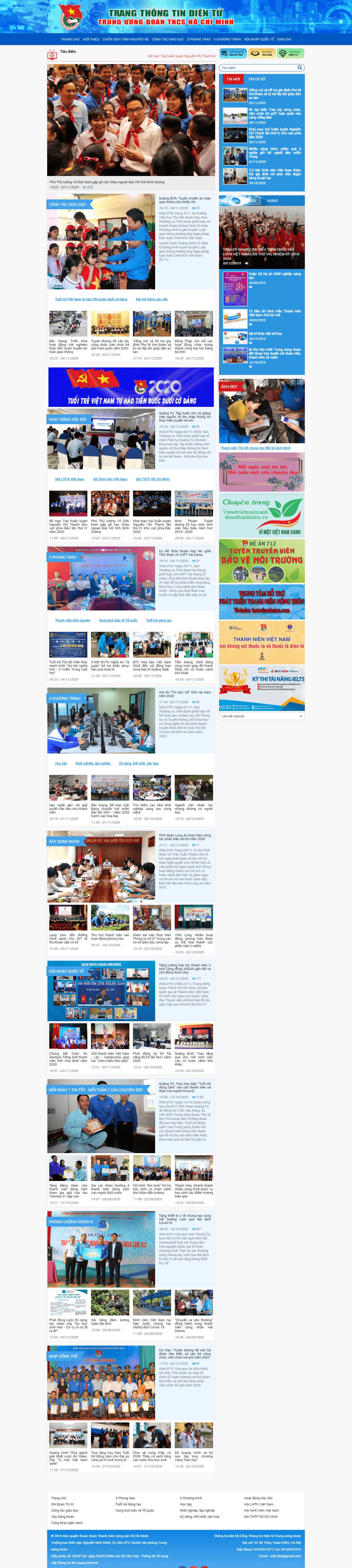 Thiết kế Website web thanh niên - doanthanhnienvn