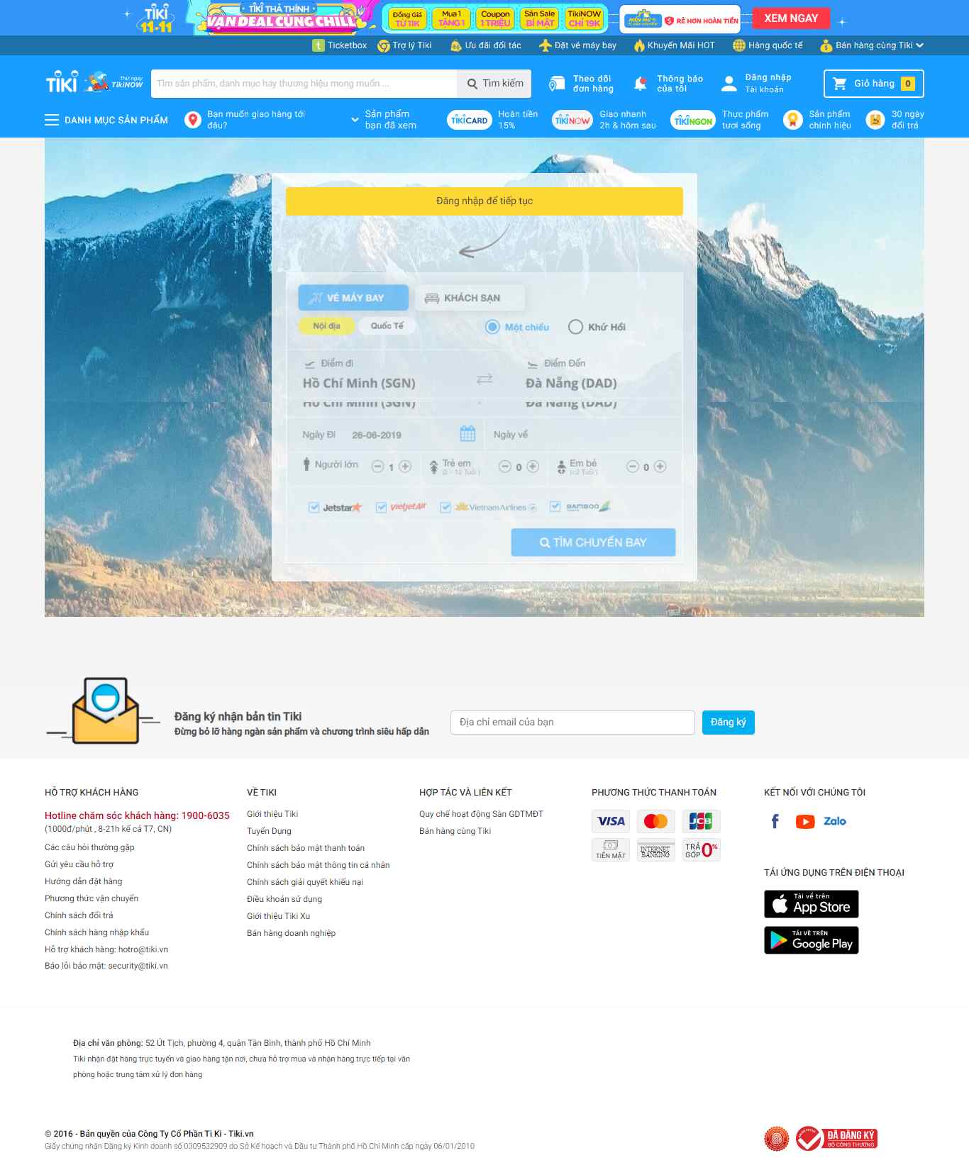 Thiết kế Website web tiki - tikivn